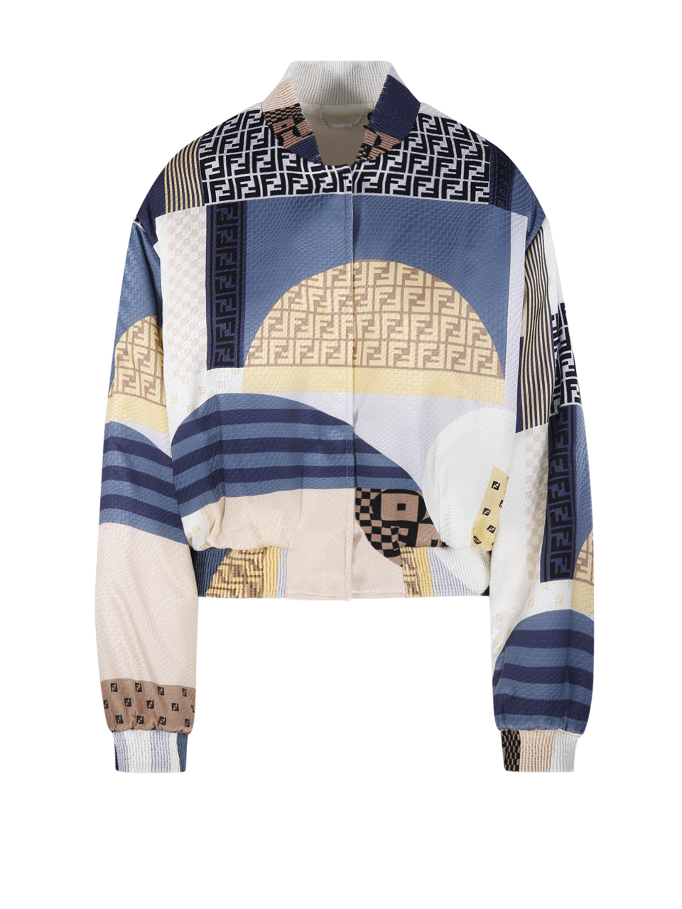 ジャケット FENDI Women Bubble Jackets FJ7621AQ3LF0XAY White Fendi Mania - White Logo Jacket | Childrensalon Outlet