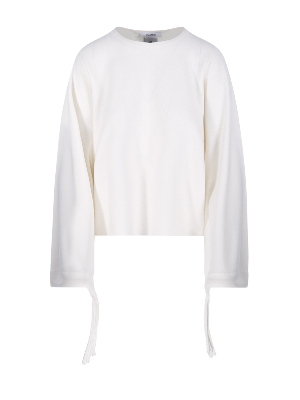 DONNA MAXMARA MAGLIONE FRAIS BIANCO IN LANA VERGINE 