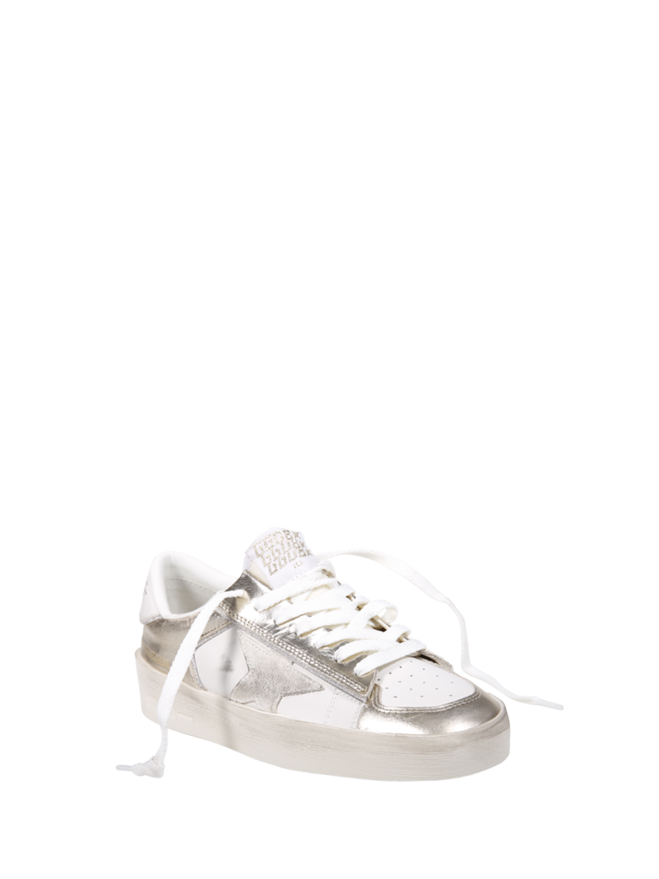 DONNA GOLDEN GOOSE SNEAKER STARDAN IN PELLE ARGENTO