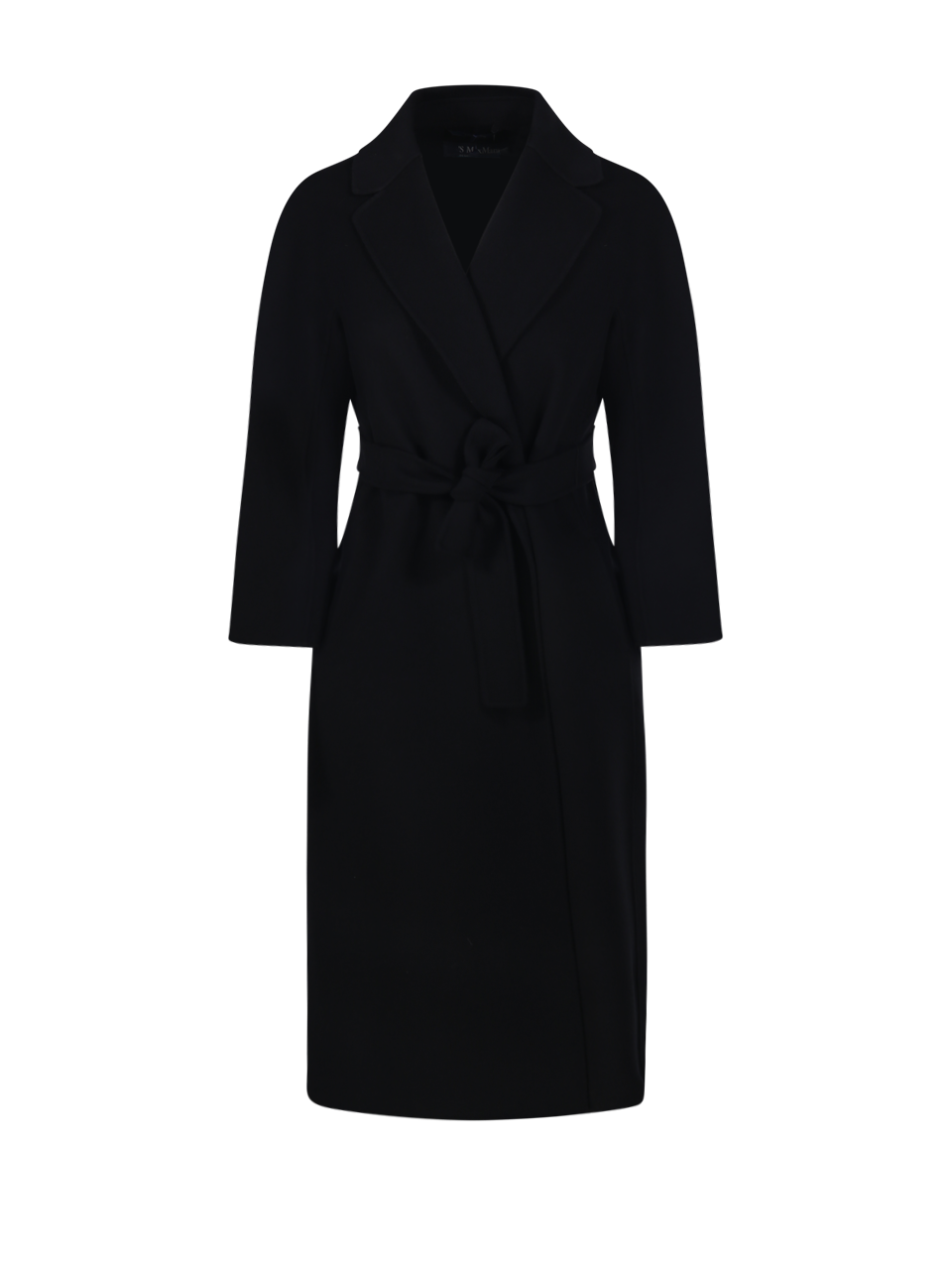 WOMAN MAXMARA S BLACK VIRGIN WOOL ESTURIA COAT