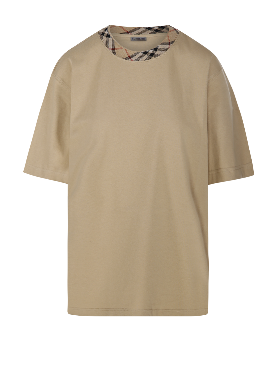 【送料&関税込】Burberry Beige Cotton T-shirt With Flower Pr Embroidered cotton jersey T-shirt in beige - Burberry