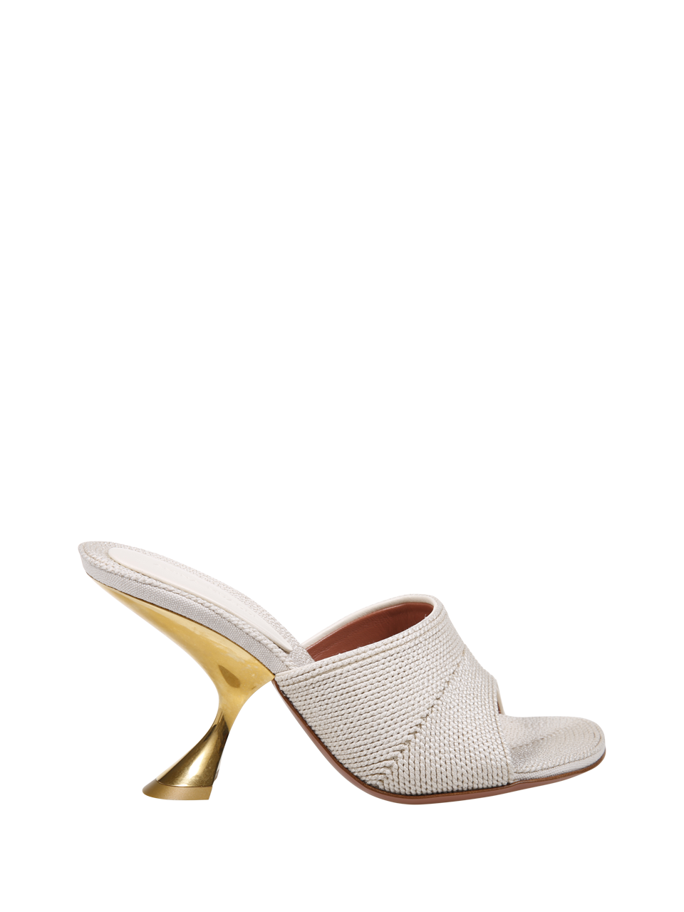 サンダル・ミュール AMINA MUADDI SANDAL (TAYLORWOVENSLIPPER90 WOVBEIG) Amina Muaddi Taylor Woven Slipper Mule Sandals | Neiman Marcus