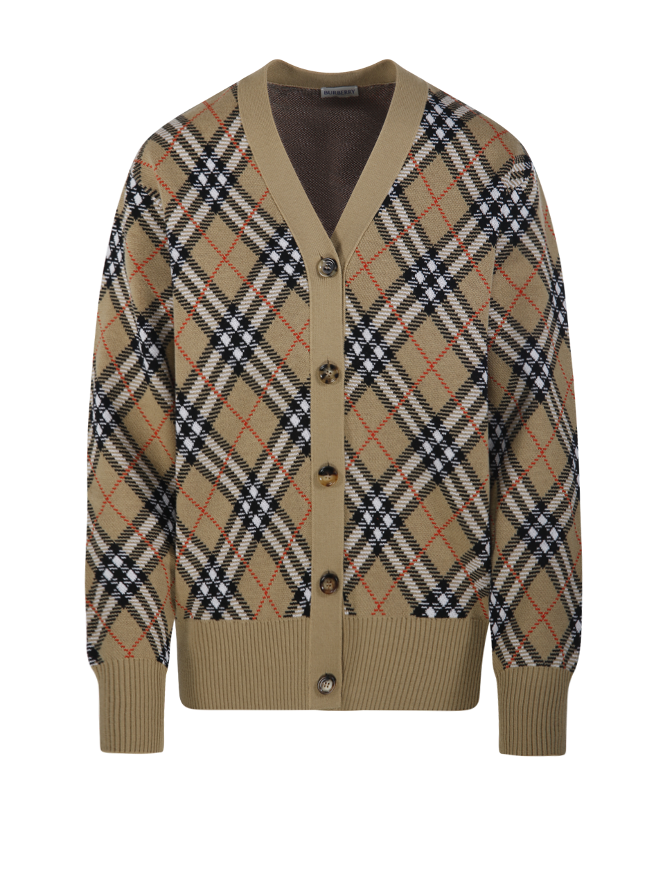 Tシャツ・カットソー Burberry Beige Wool Sweater Burberry Beige Check Sweater Burberry