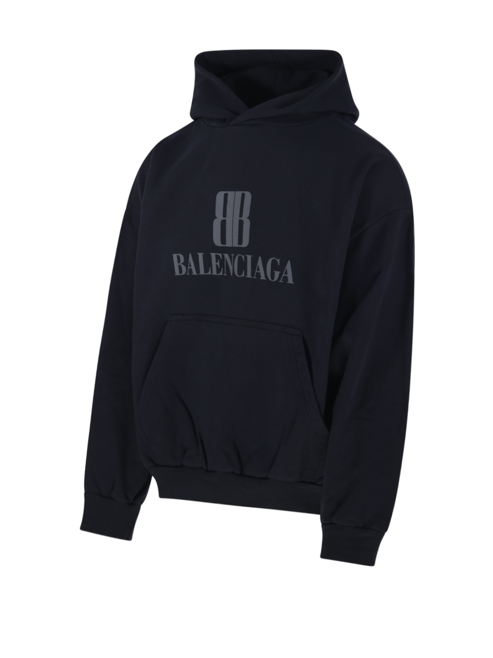 MEN BALENCIAGA BLACK COTTON MEDIUM FIT HOODIE