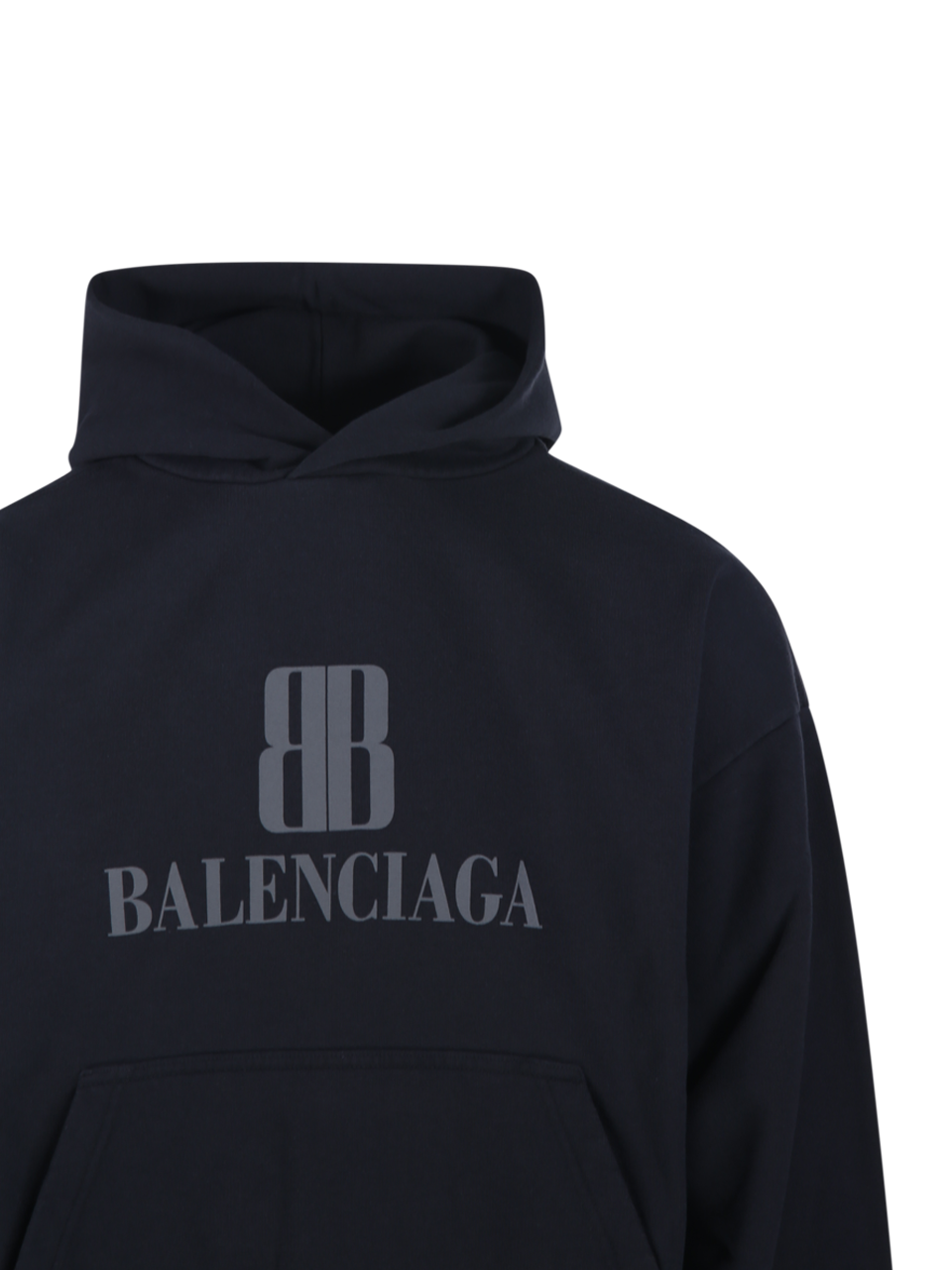 MEN BALENCIAGA BLACK COTTON MEDIUM FIT HOODIE MEN BALENCIAGA BLACK COTTON MEDIUM FIT HOODIE