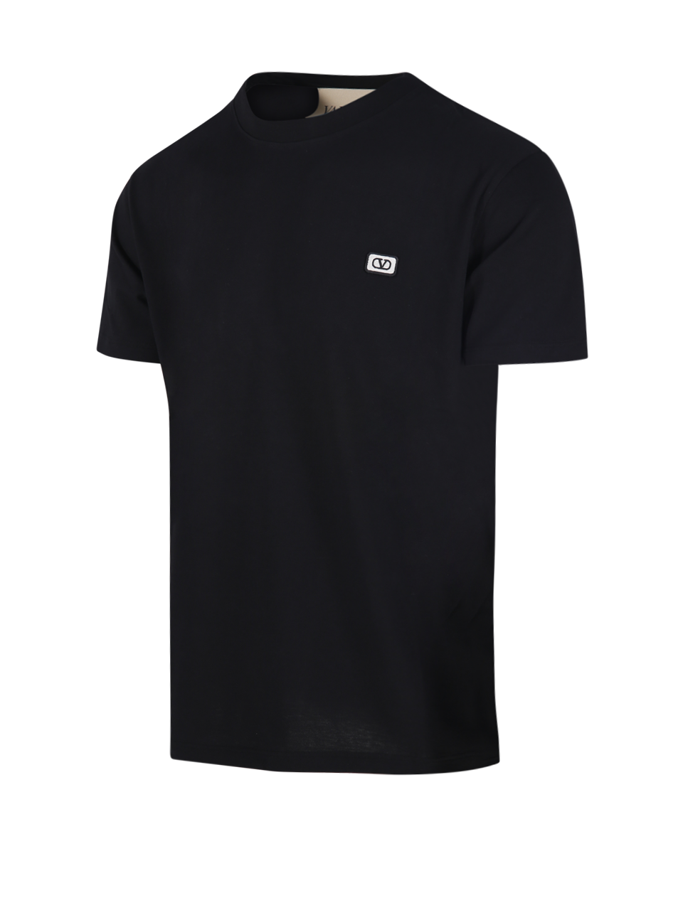 MEN VALENTINO BLACK COTTON VLOGO SIGNATURE T-SHIRT