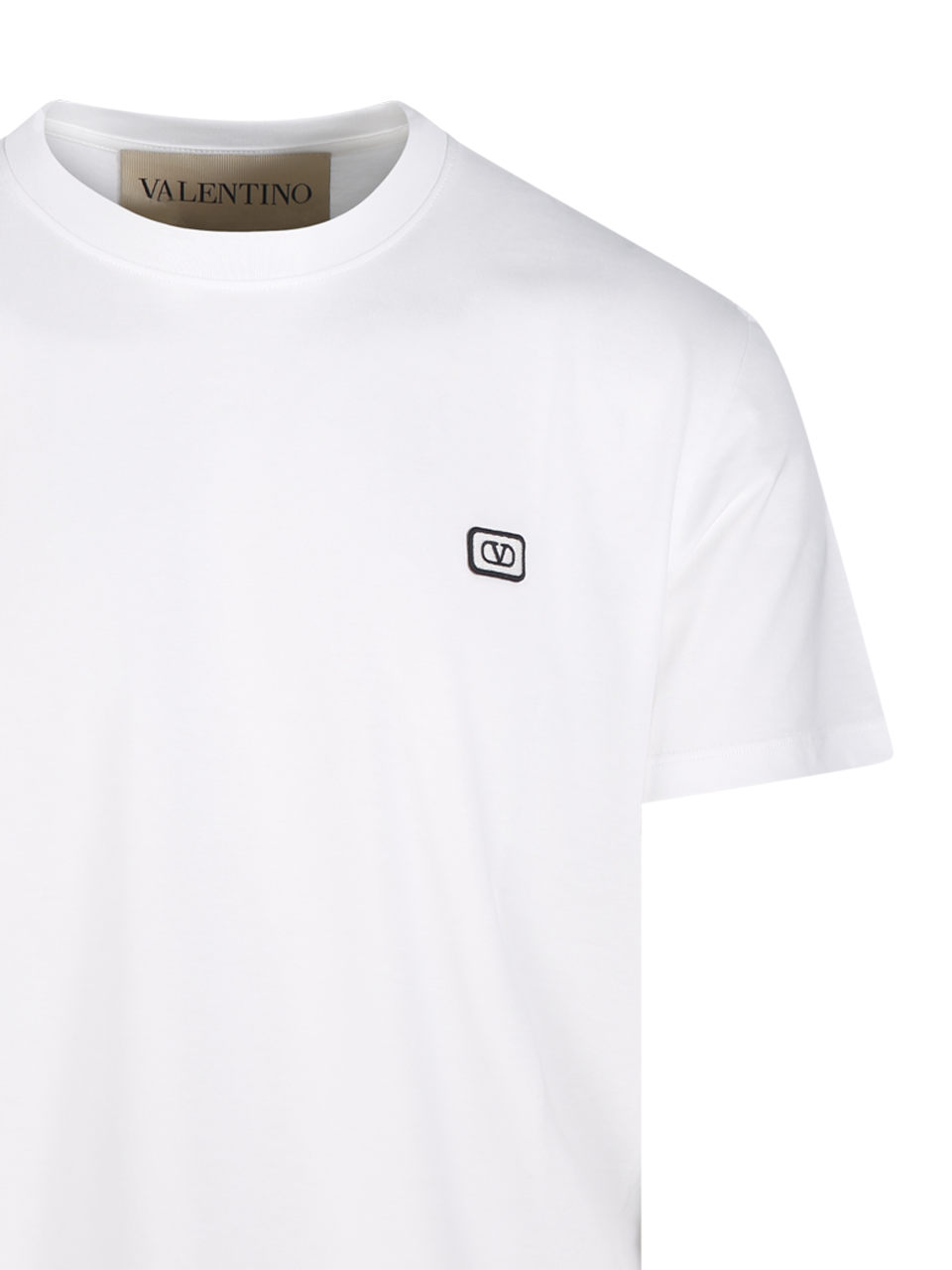 MEN VALENTINO WHITE COTTON VLOGO SIGNATURE T-SHIRT