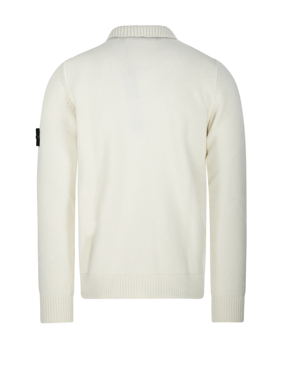 MEN STONE ISLAND IVORY WOOL CARDIGAN