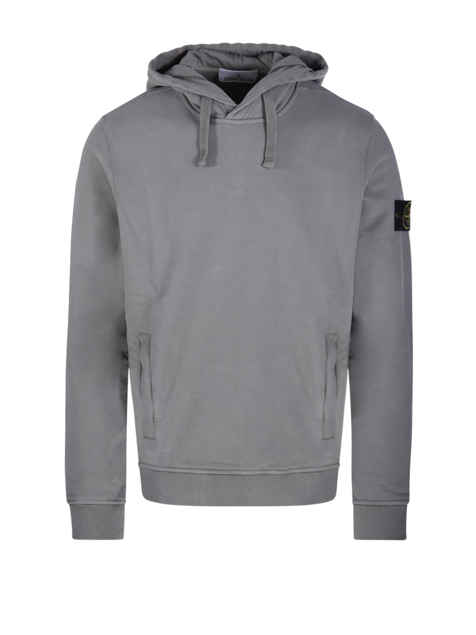 MEN STONE ISLAND GREY COTTON HOODIE