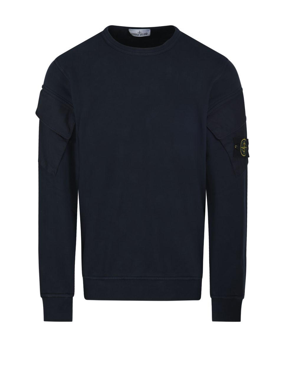 MEN STONE ISLAND DARK BLUE COTTON SWEATSHIRT