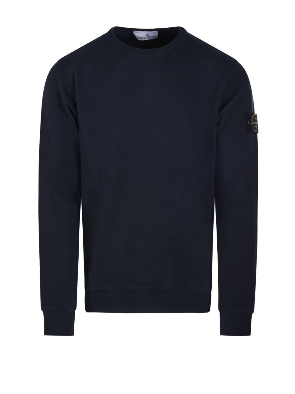 MEN STONE ISLAND DARK BLUE COTTON SWEATSHIRT