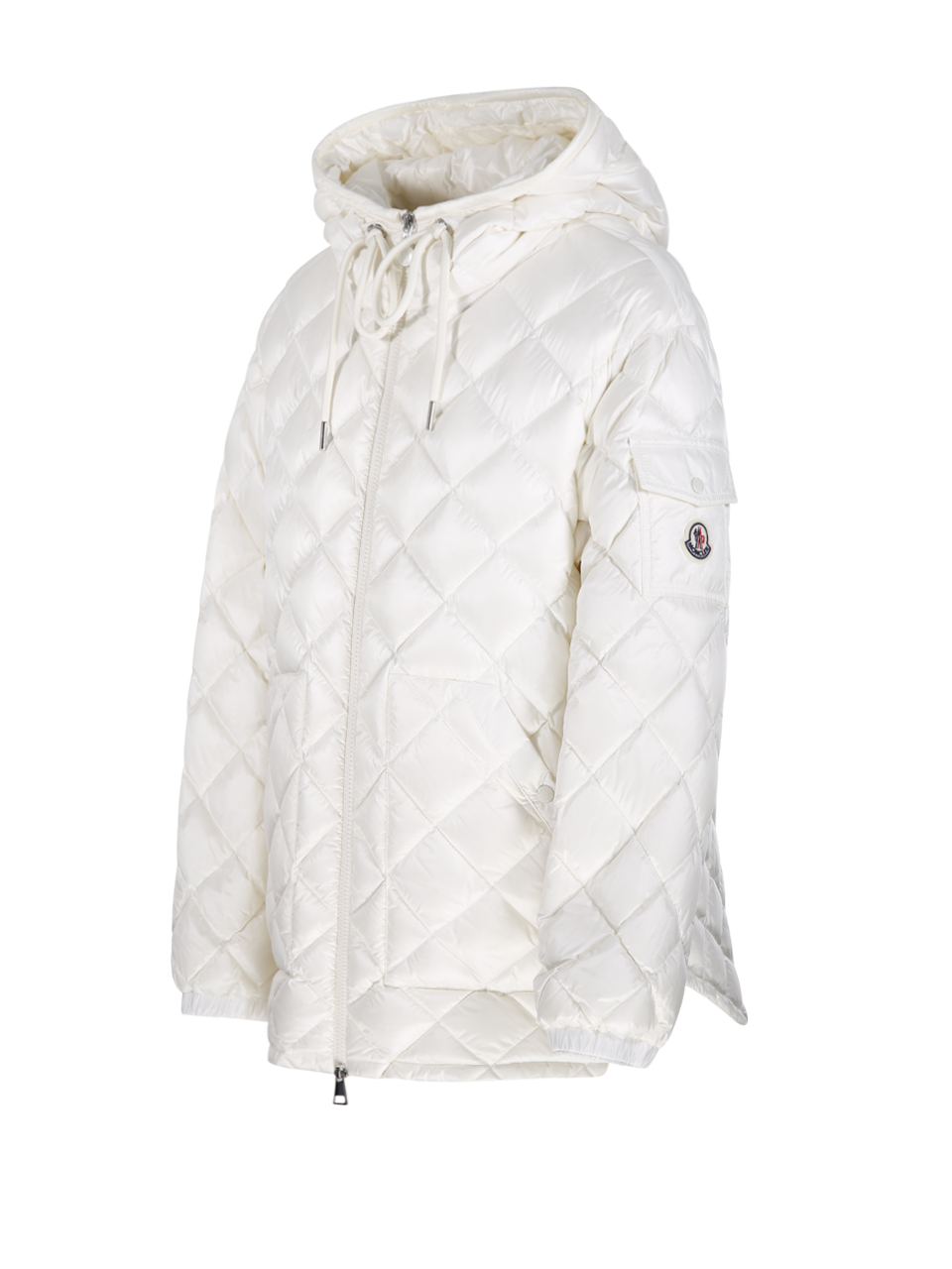 WOMAN MONCLER WHITE POLYAMIDE DOWN JACKET