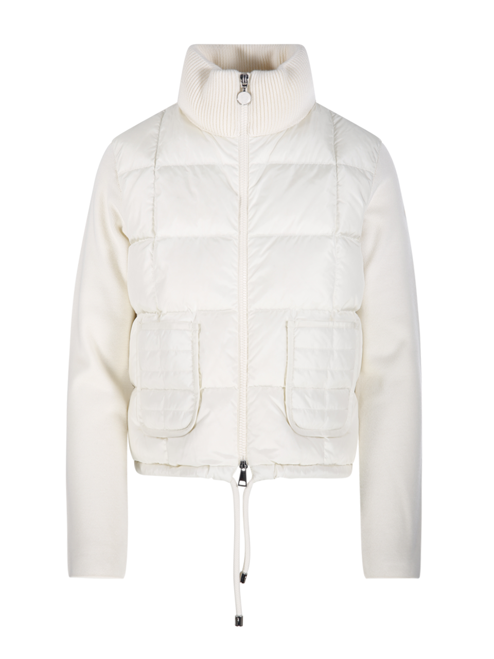 WOMAN MONCLER WHITE POLAYMIDE DOWN JACKET