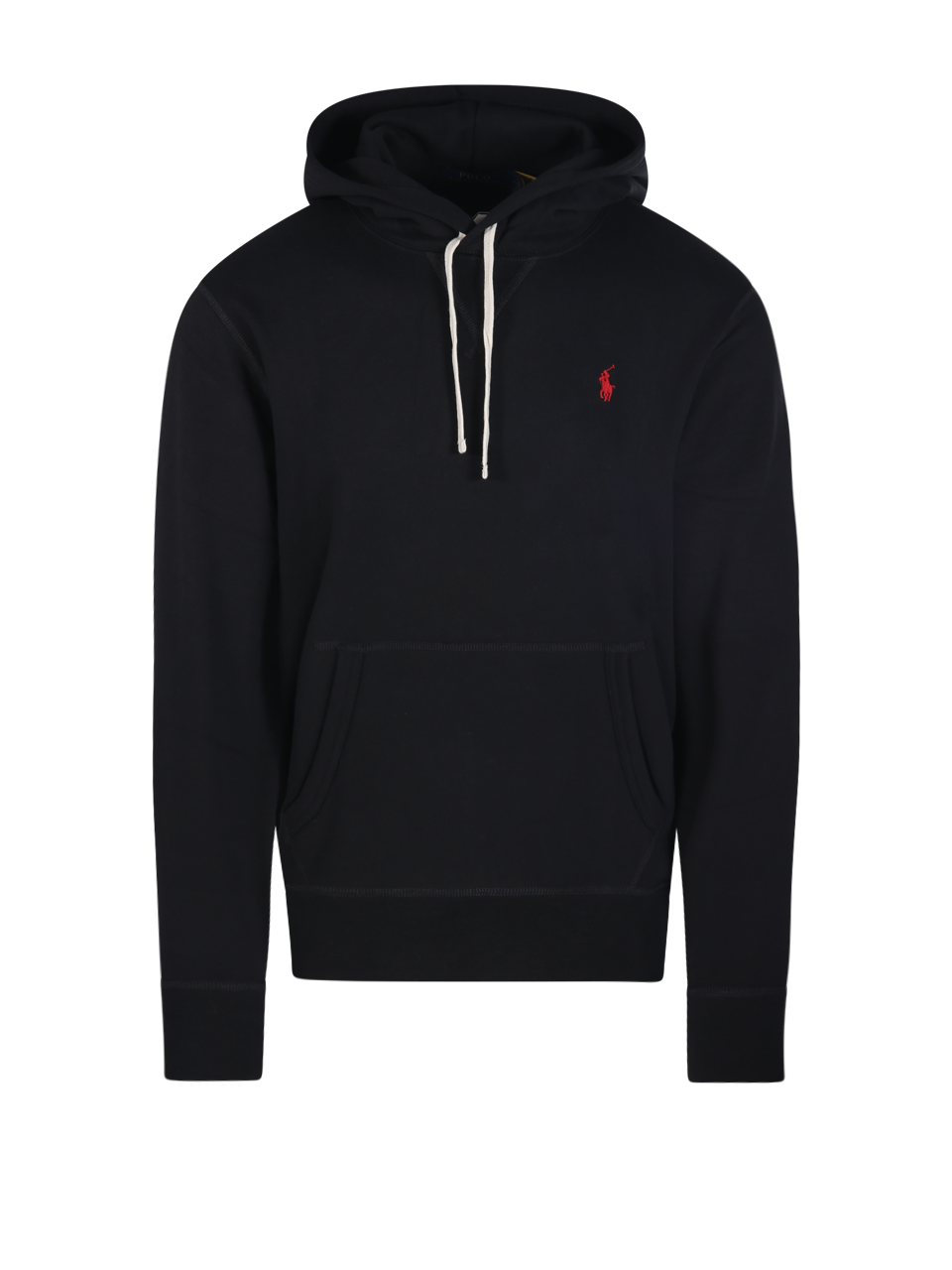 MEN RALPH LAUREN BLACK COTTON HOODIE 