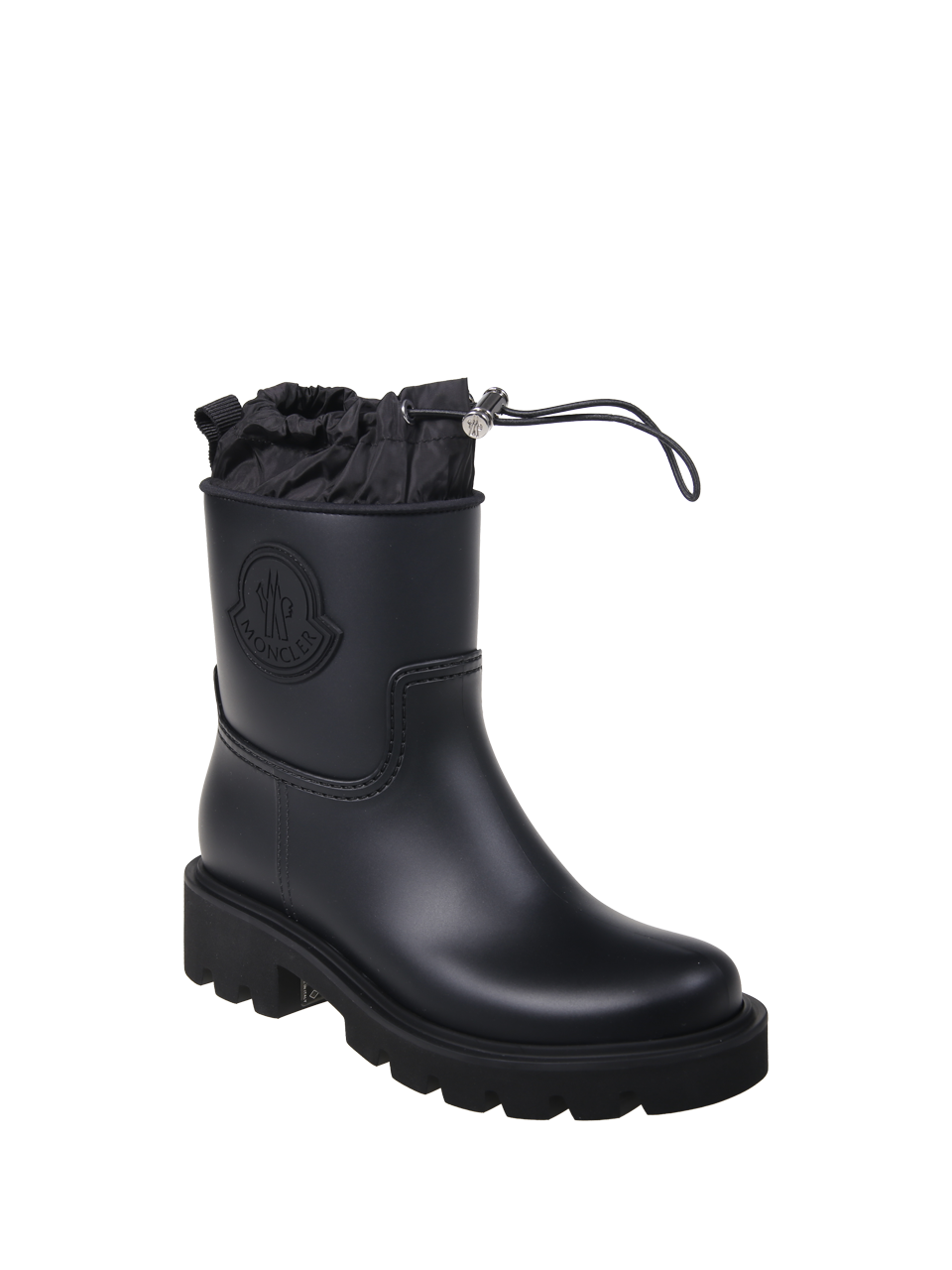 WOMAN MONCLER BLACK PVC KICKSTREAM HIGH RAIN BOOT
