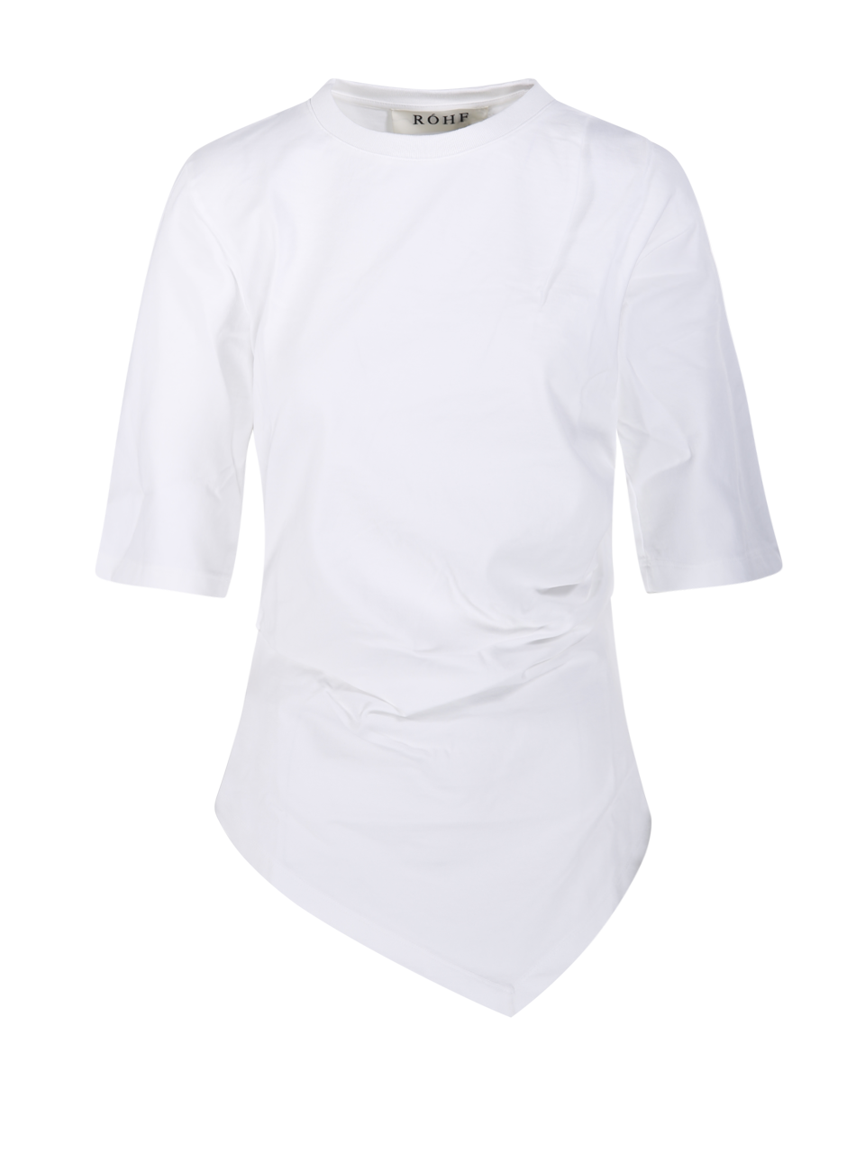 WOMAN ROHE WHITE ORGANIC COTTON TWISTED T-SHIRT