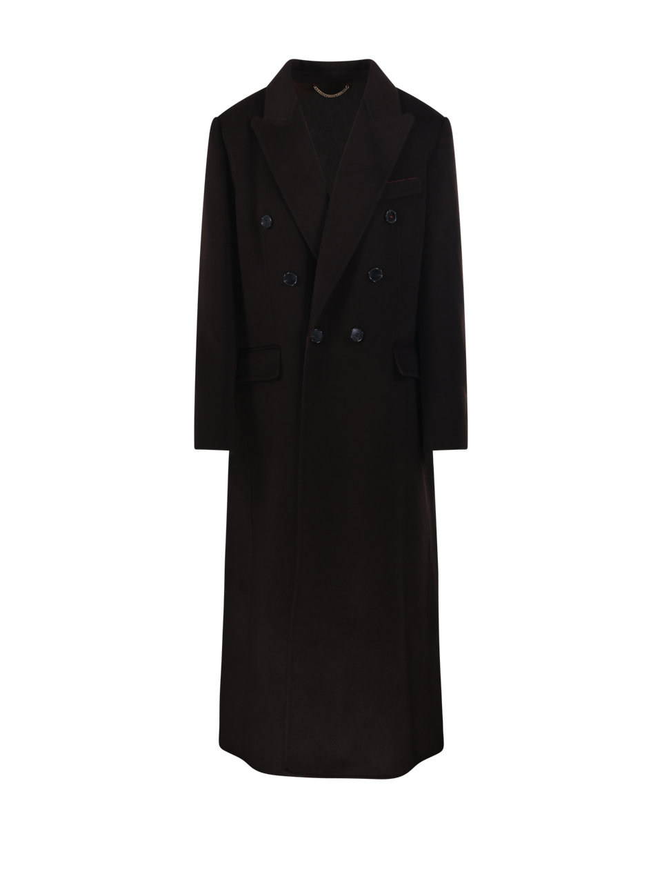 WOMAN VICTORIA BECKHAM BROWN WOOL DOUBLE FACED OVERCOAT