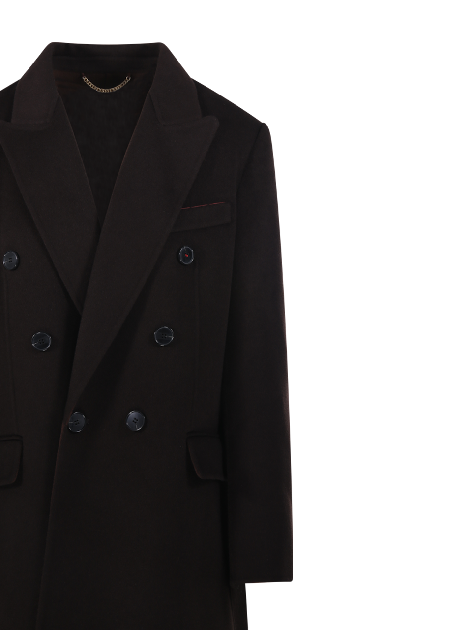 WOMAN VICTORIA BECKHAM BROWN WOOL DOUBLE FACED OVERCOAT