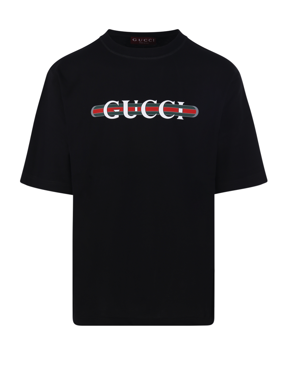 MEN GUCCI BLACK COTTON T-SHIRT