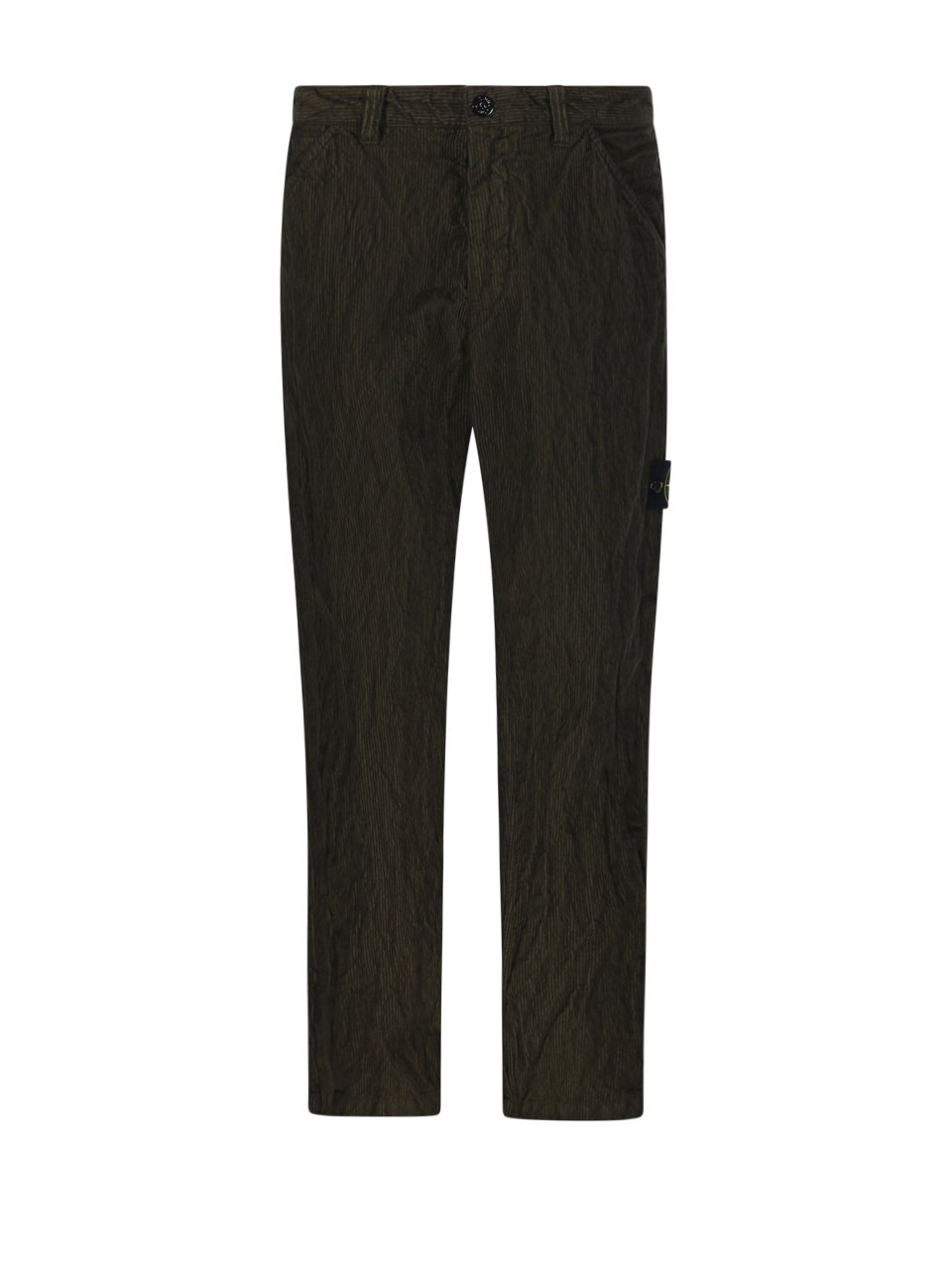 UOMO STONE ISLAND PANTALONI IN COTONE VERDE SCURO