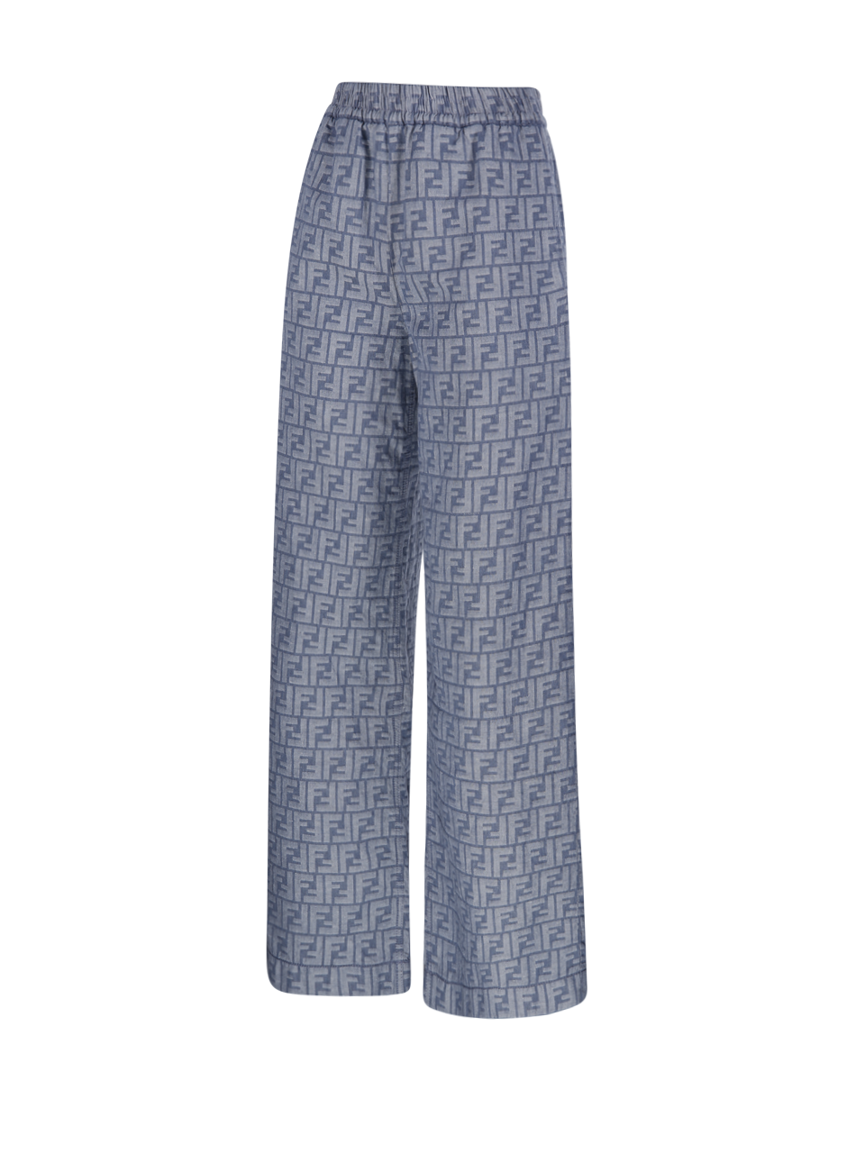 パンツ FENDI Woman Pants Blue FLP870 ASMF F1SAT WOMAN FENDI BLUE COTTON JACQUARD PANT