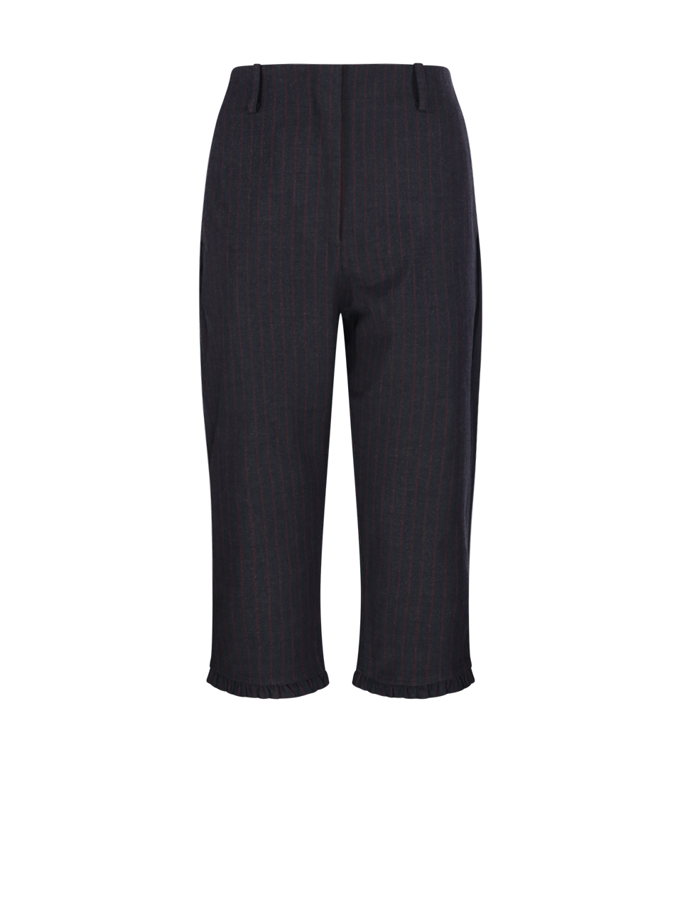 WOMAN GANNI BLACK RECYCLED POLYESTER TAILORING CAPRI PANT