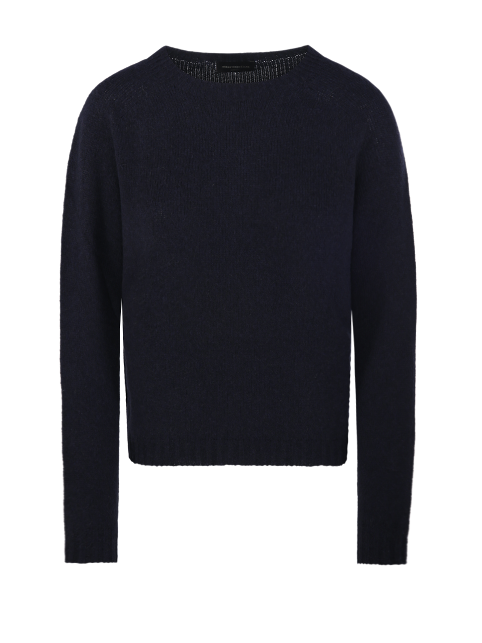 DONNA ROBERTO COLLINA MAGLIONE BLU SCURO IN LANA VERGINE