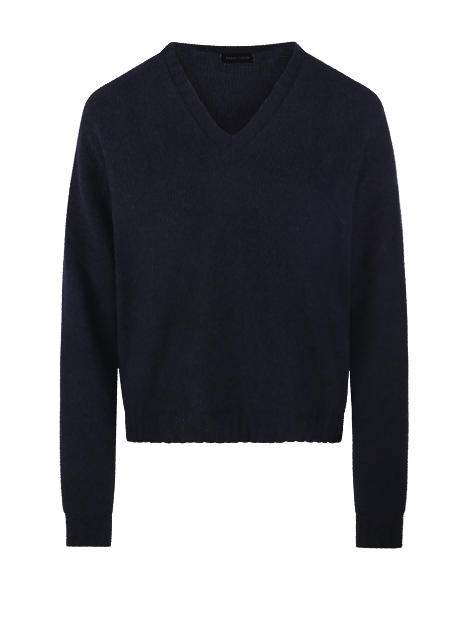 WOMAN ROBERTO COLLINA BLUE VIRGIN WOOL COMFY SWEATER