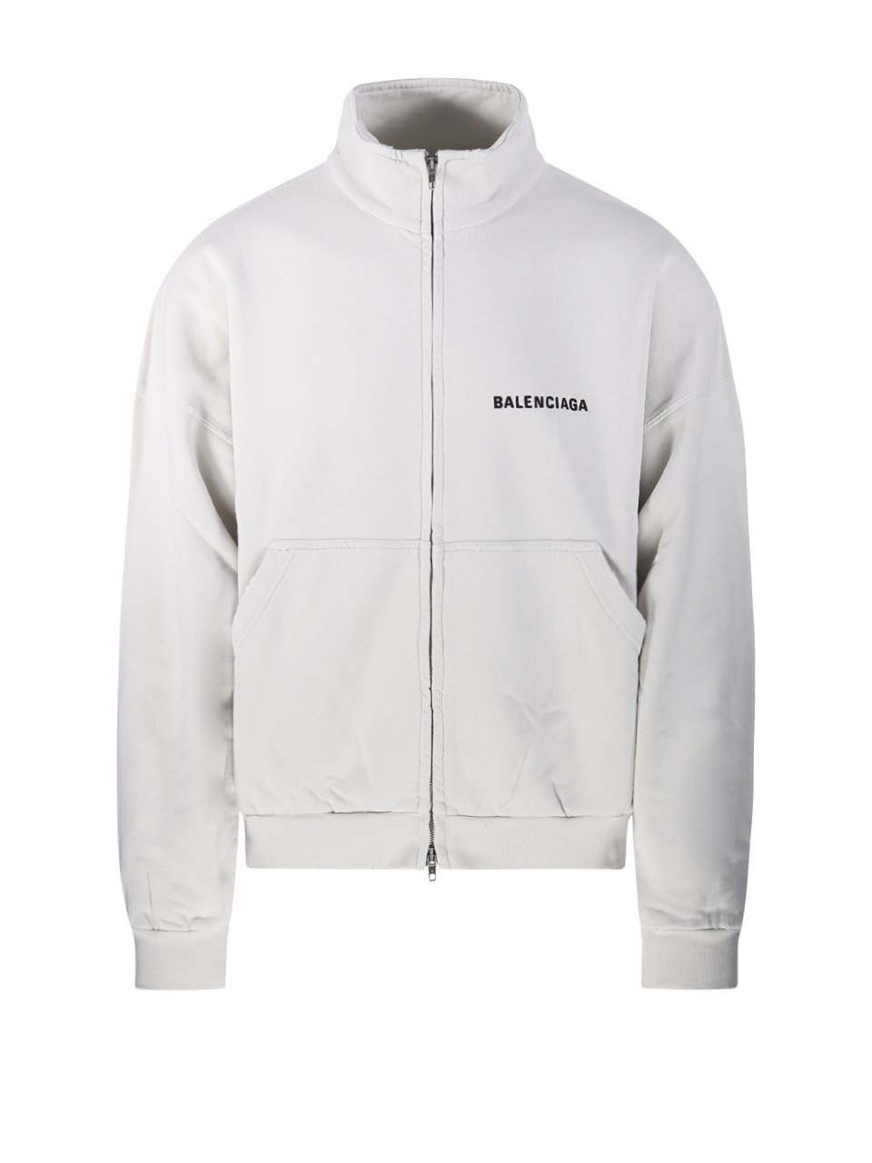 UOMO BALENCIAGA FELPA CON ZIP IN COTONE BIANCO 