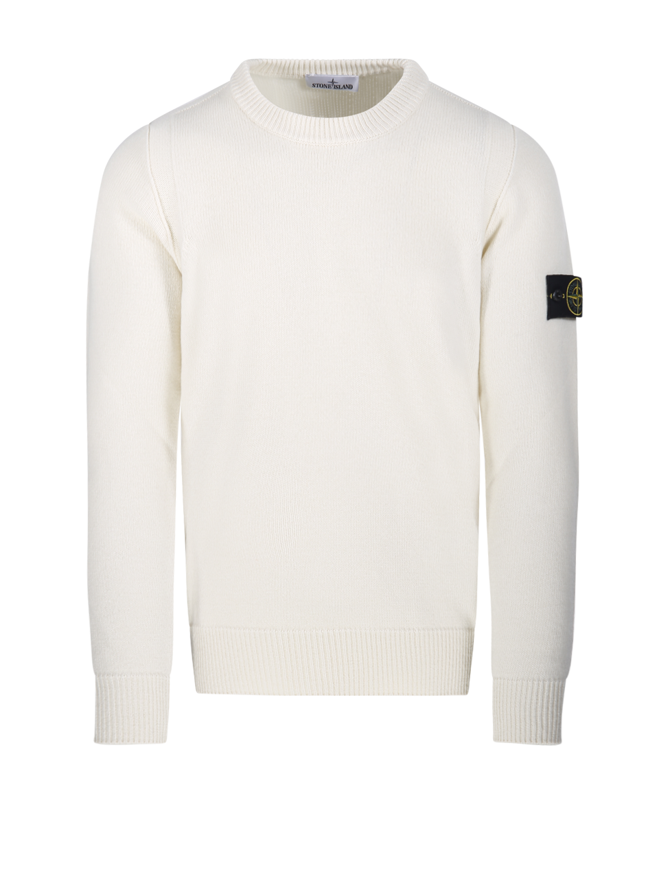 UOMO STONE ISLAND MAGLIONE DI LANA BIANCO 