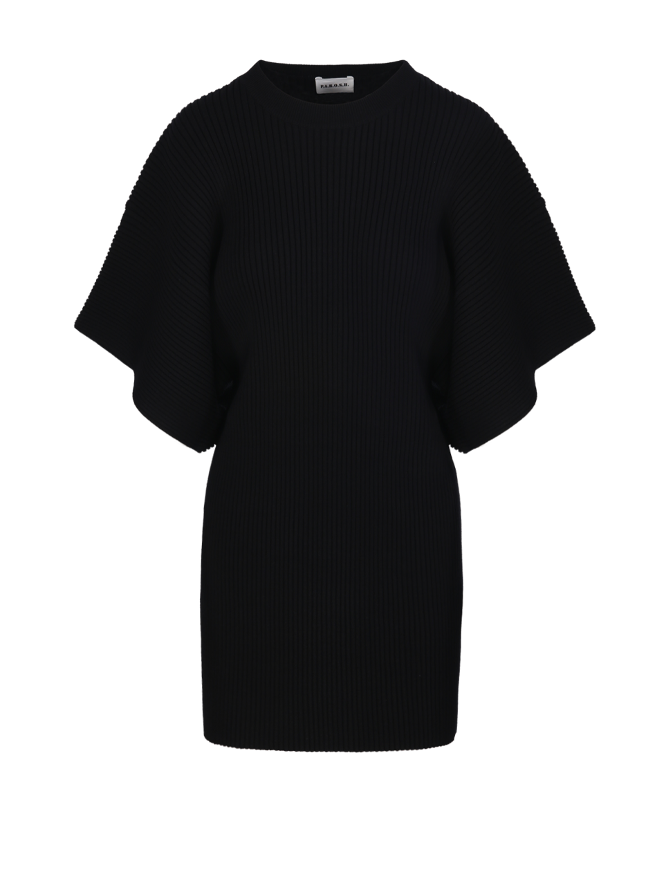 WOMAN PAROSH BLACK VISCOSE MIDI DRESS