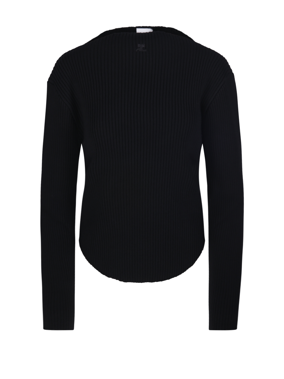 DONNA COURREGES PULLOVER A COSTINE IN LANA MERINO NERA