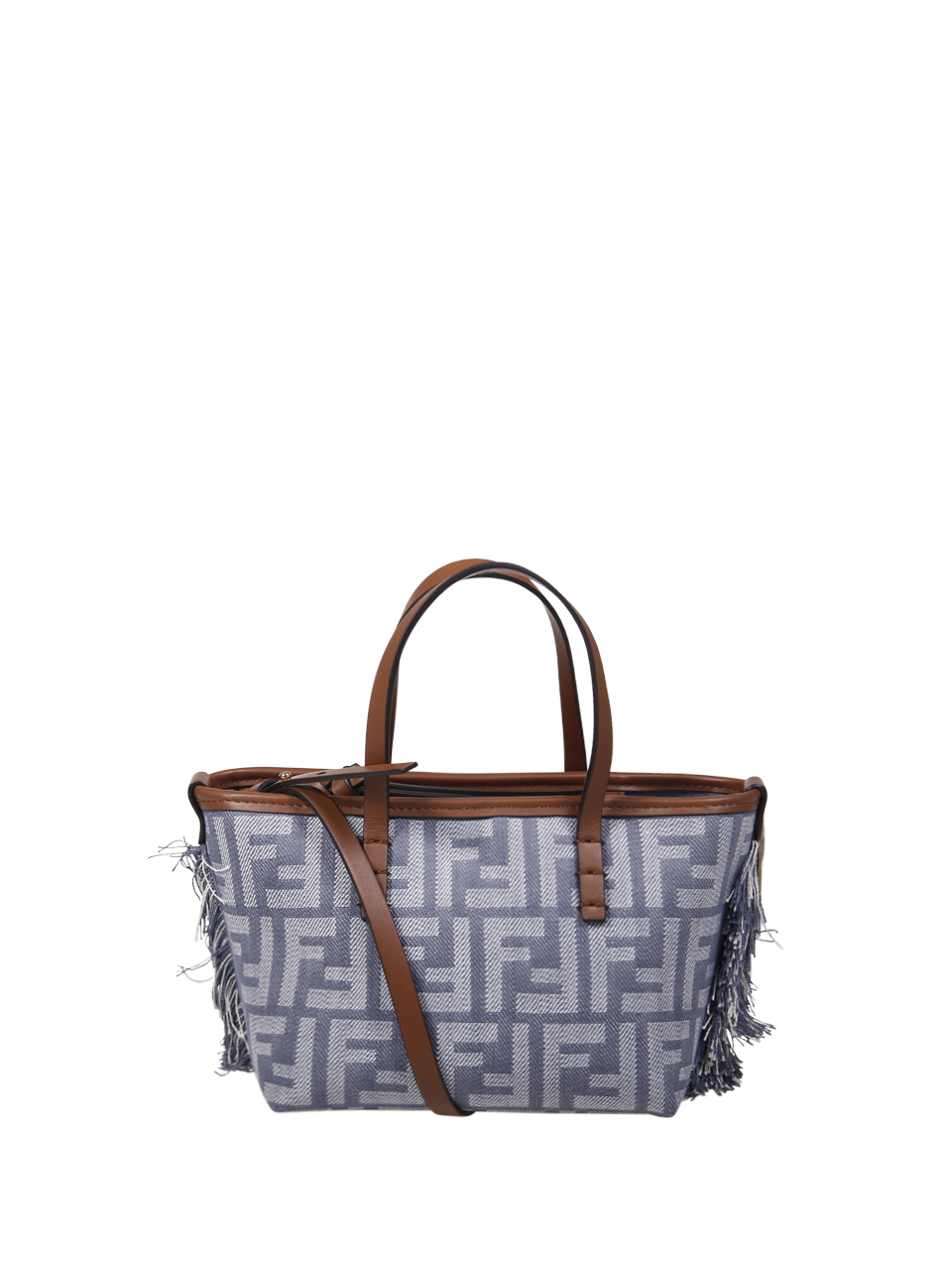 WOMAN FENDI BLUE CALF LEATHER MINI ROLL BAG