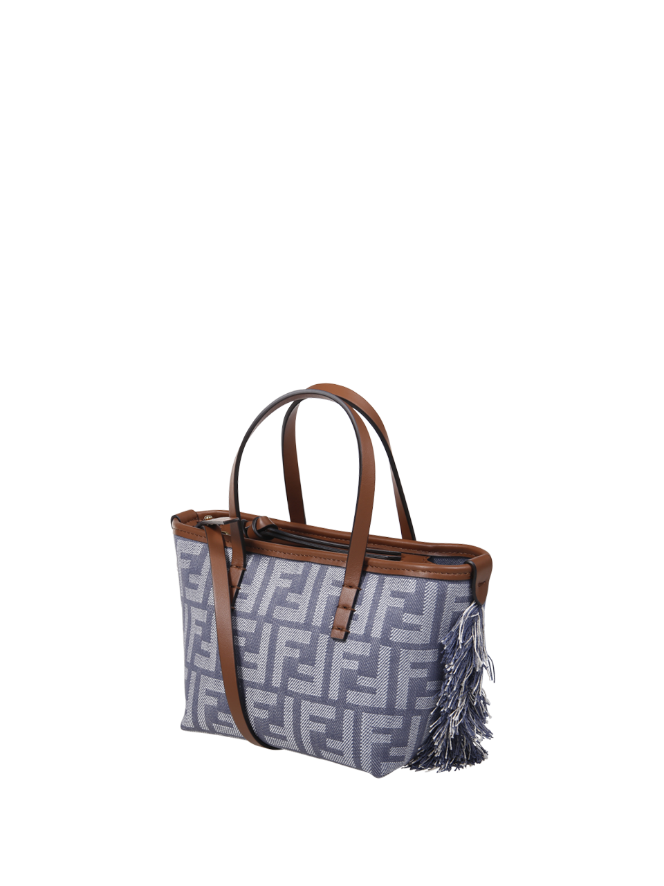 WOMAN FENDI BLUE CALF LEATHER MINI ROLL BAG