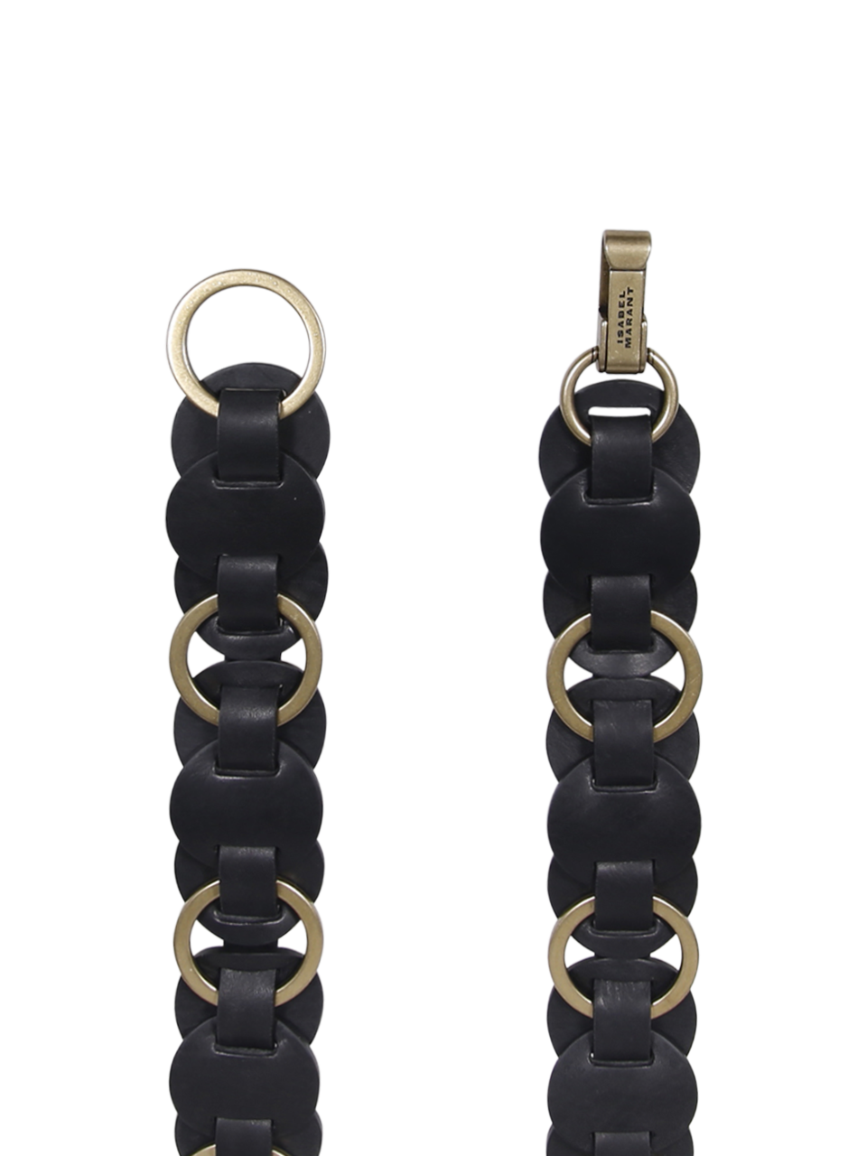 WOMAN ISABEL MARANT BLACK COW LEATHER LOTA GZ BELT