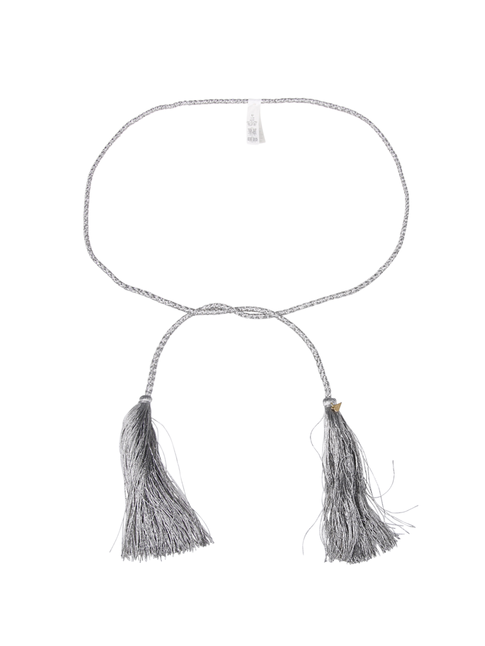 WOMAN FORTE FORTE GREY GLASS CRYSTALS AND TASSELS BELT