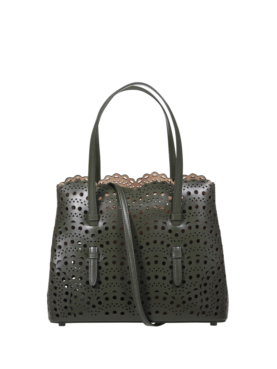 WOMAN ALAIA BLACK CALF LEATHER MINA 25 BAG