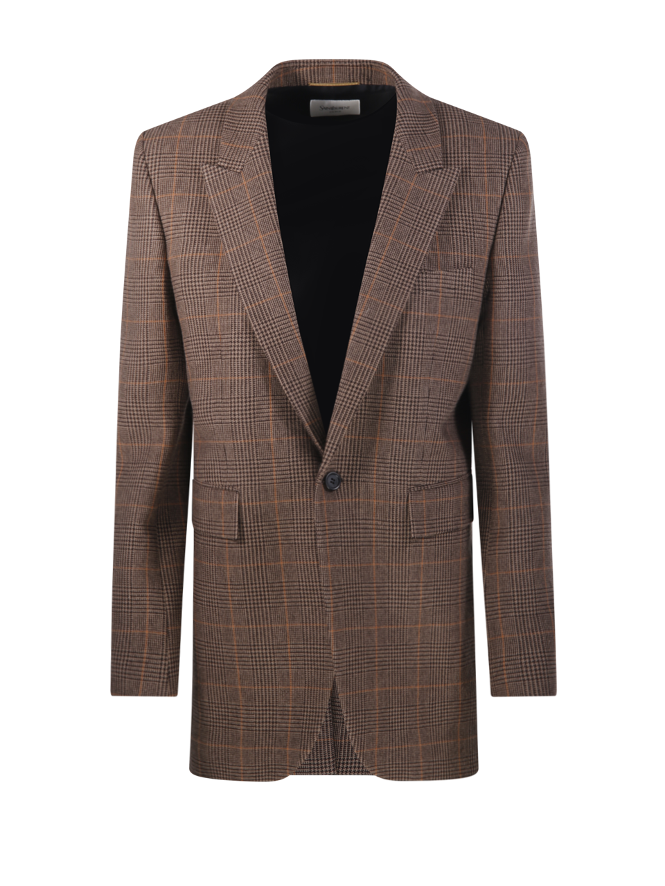 DONNA SAINT LAURENT BLAZER IN LANA MARRONE