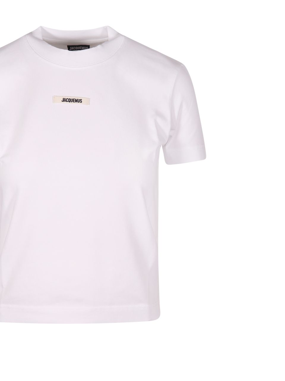 WOMAN JACQUEMUS WHITE COTTON LE TSHIRT GROS GRAIN