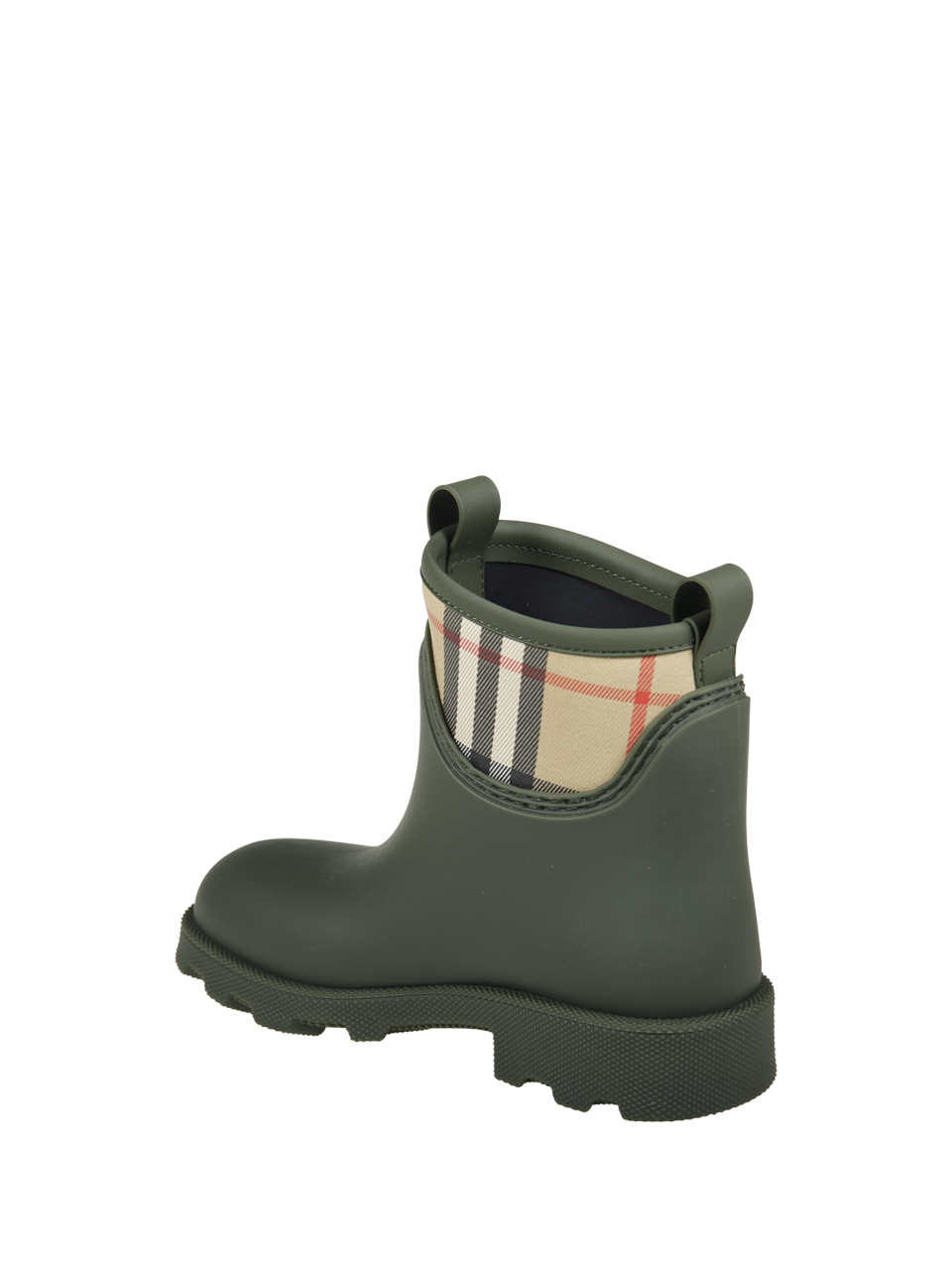 WOMAN BURBERRY GREEN SYNTETHIC RUBBER LF MARSH STAMP LOW BOOTS