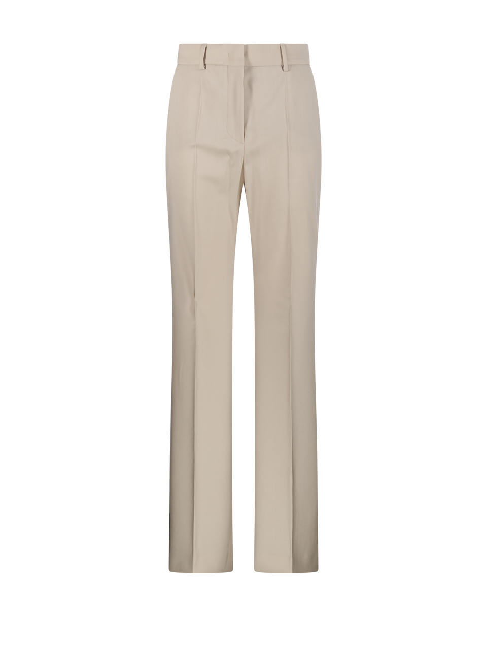 DONNA MAXMARA SPORTMAX PANTALONI HANGAR IN LANA VERGINE NUDE 