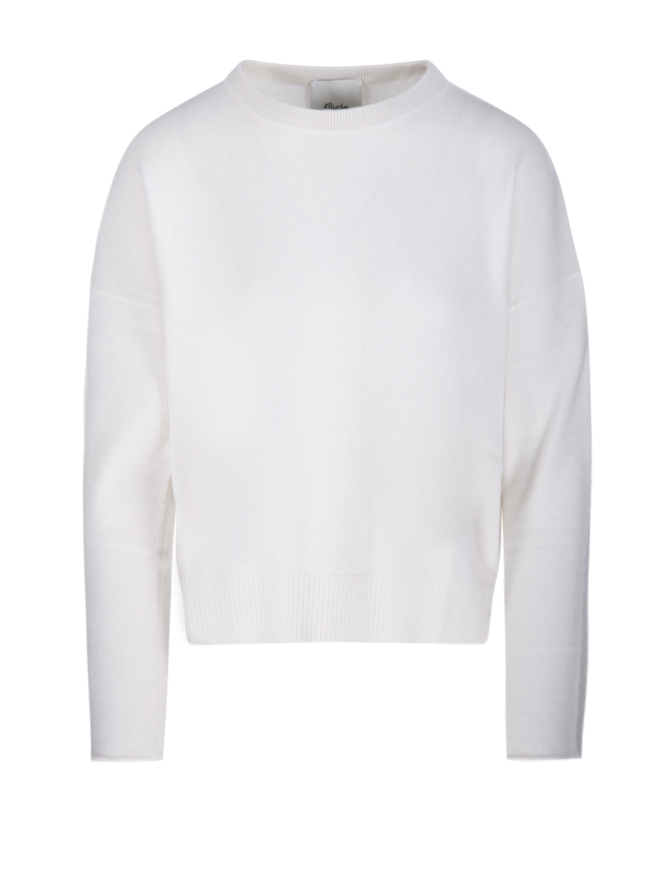 WOMAN ALLUDE WHITE CASHMERE SWEATER 