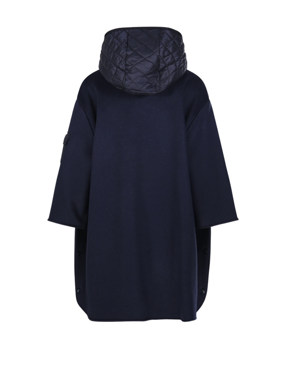 WOMAN MONCLER DARK BLUE VIRGIN WOOL CAPE
