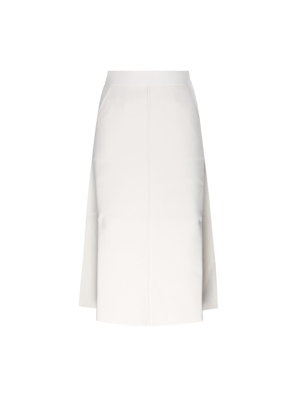 WOMAN MAXMARA PURE WHITE VISCOSE VORTICE KNITTED SKIRT
