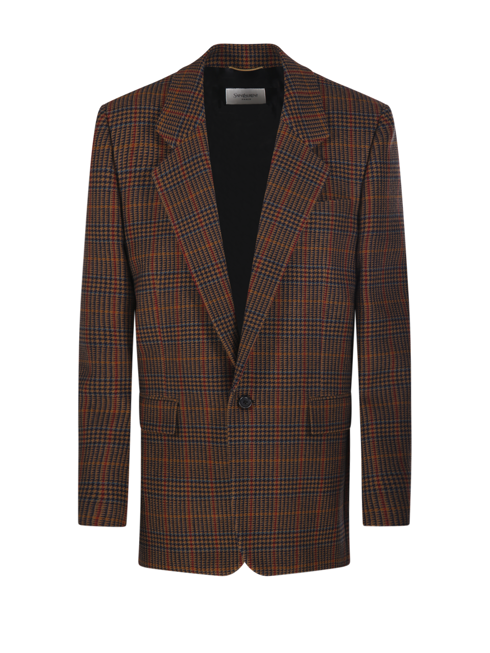 DONNA SAINT LAURENT BLAZER IN LANA MARRONE