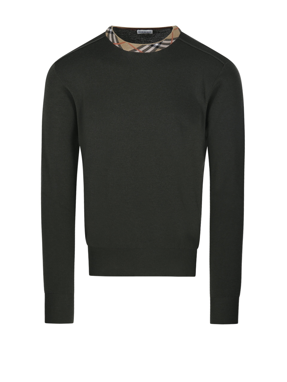 UOMO BURBERRY MAGLIONE IN LANA VERDE