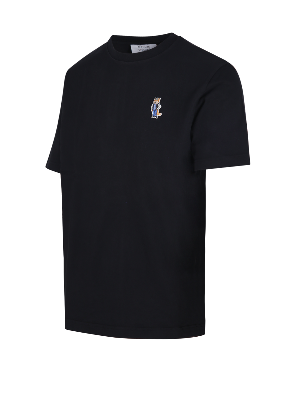 n♡k　MAISON KITSUNE❂ T-SHIRT MEN MAISON KITSUNE BLACK COTTON FOX T-SHIRT