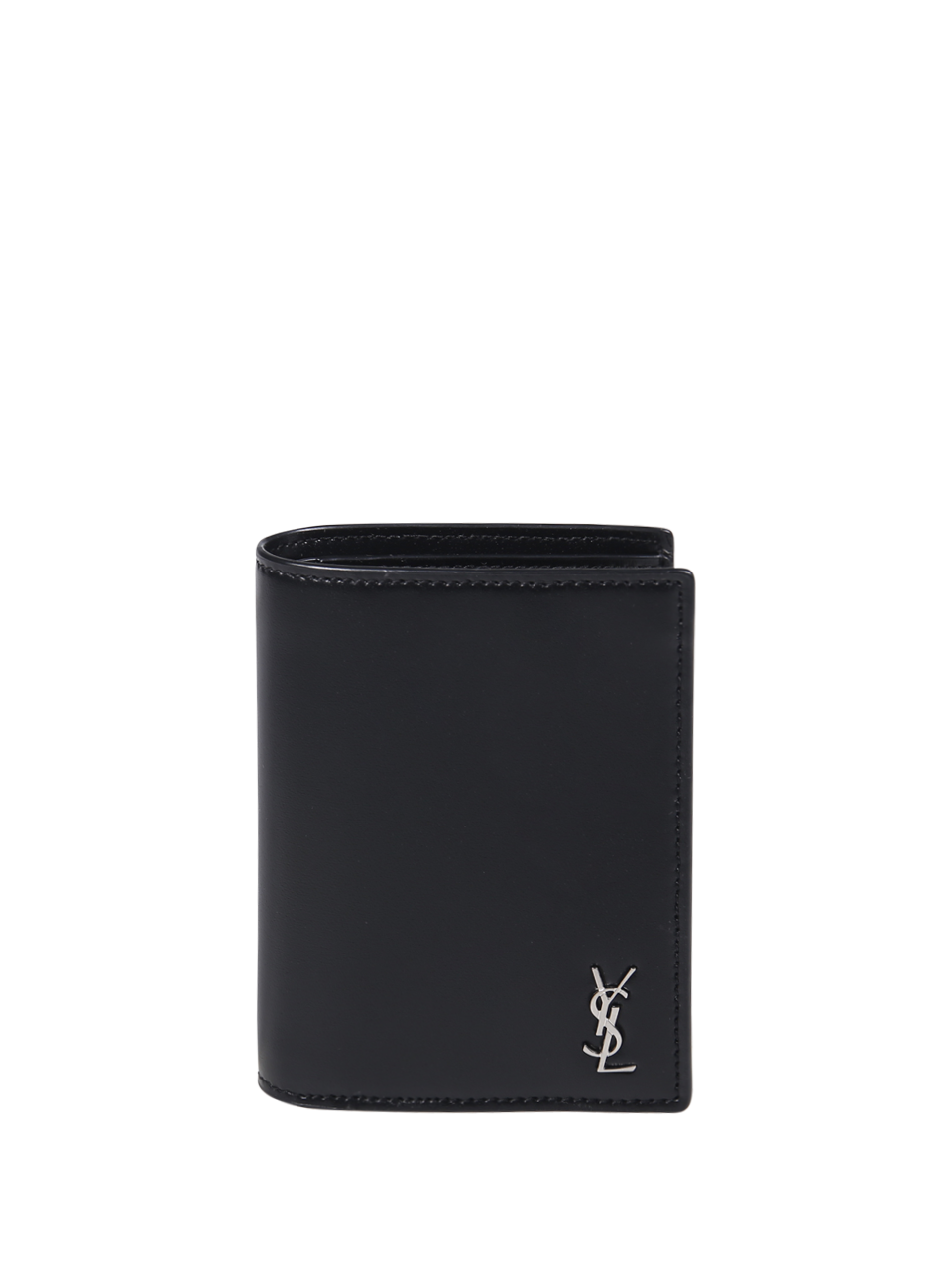 MEN SAINT LAURENT BLACK CALF LEATHER WALLET