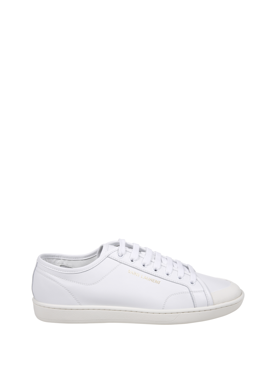 MEN SAINT LAURENT WHITE CALF LEATHER GYM LOW TOP SNEAKER