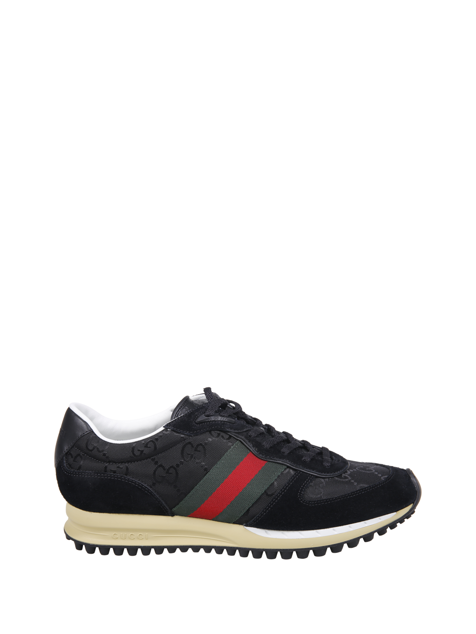 MEN GUCCI BLACK CALF SKIN RE-MOTION SNEAKER